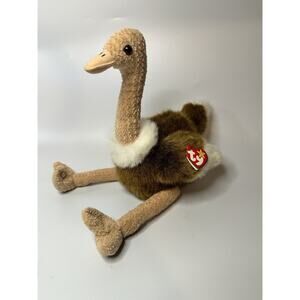 Ty Beanie Buddy-Stretch The Ostrich-10"-Retired Bird stuffed Animal